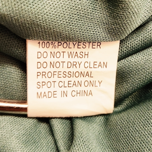 IEENA by Mac Duggal NEW One Shoulder Double Strap Green Satin Gown Maxi Dress 6 - Picture 7 of 10